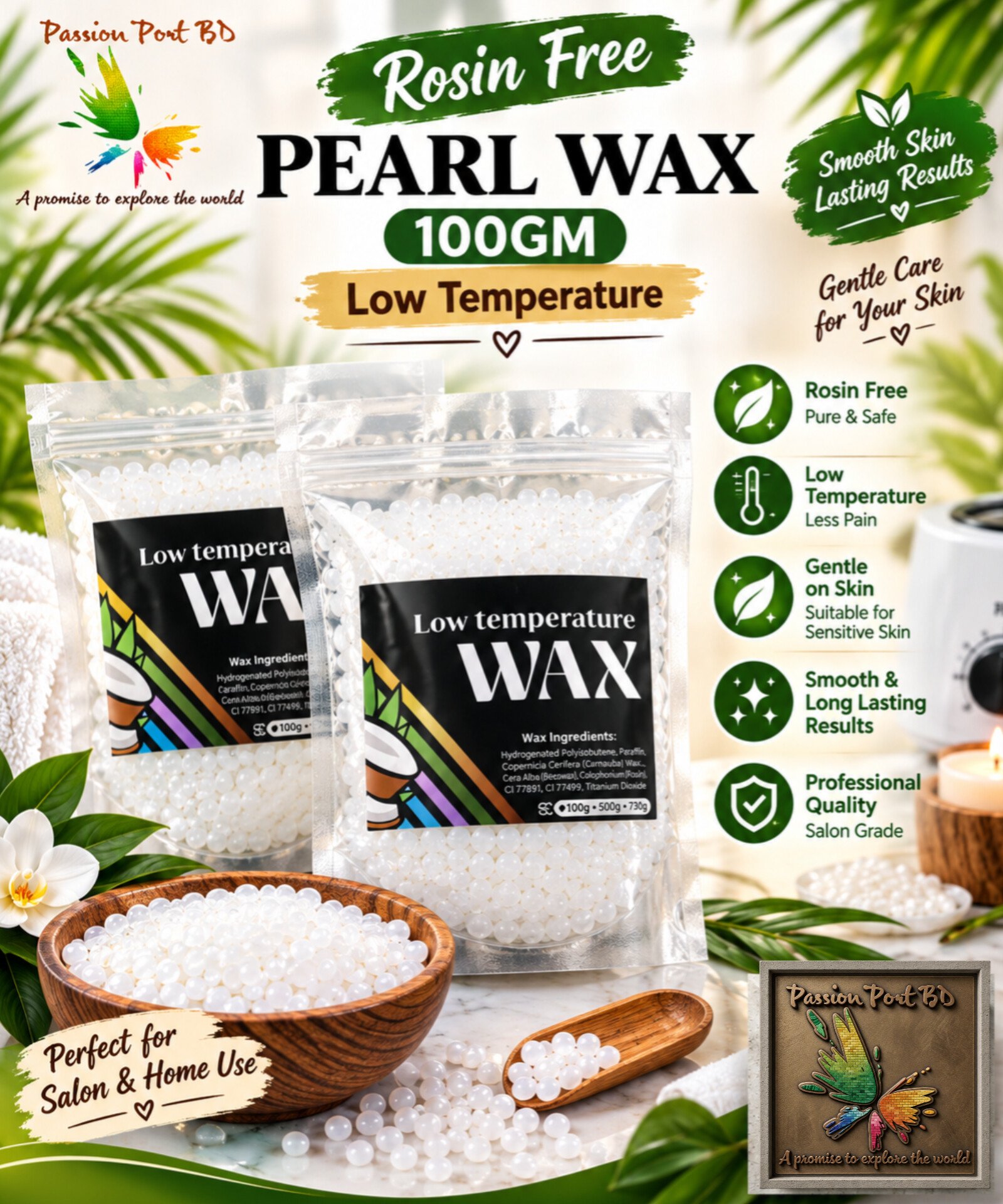 Pearl Wax Rosin Free -100gm
