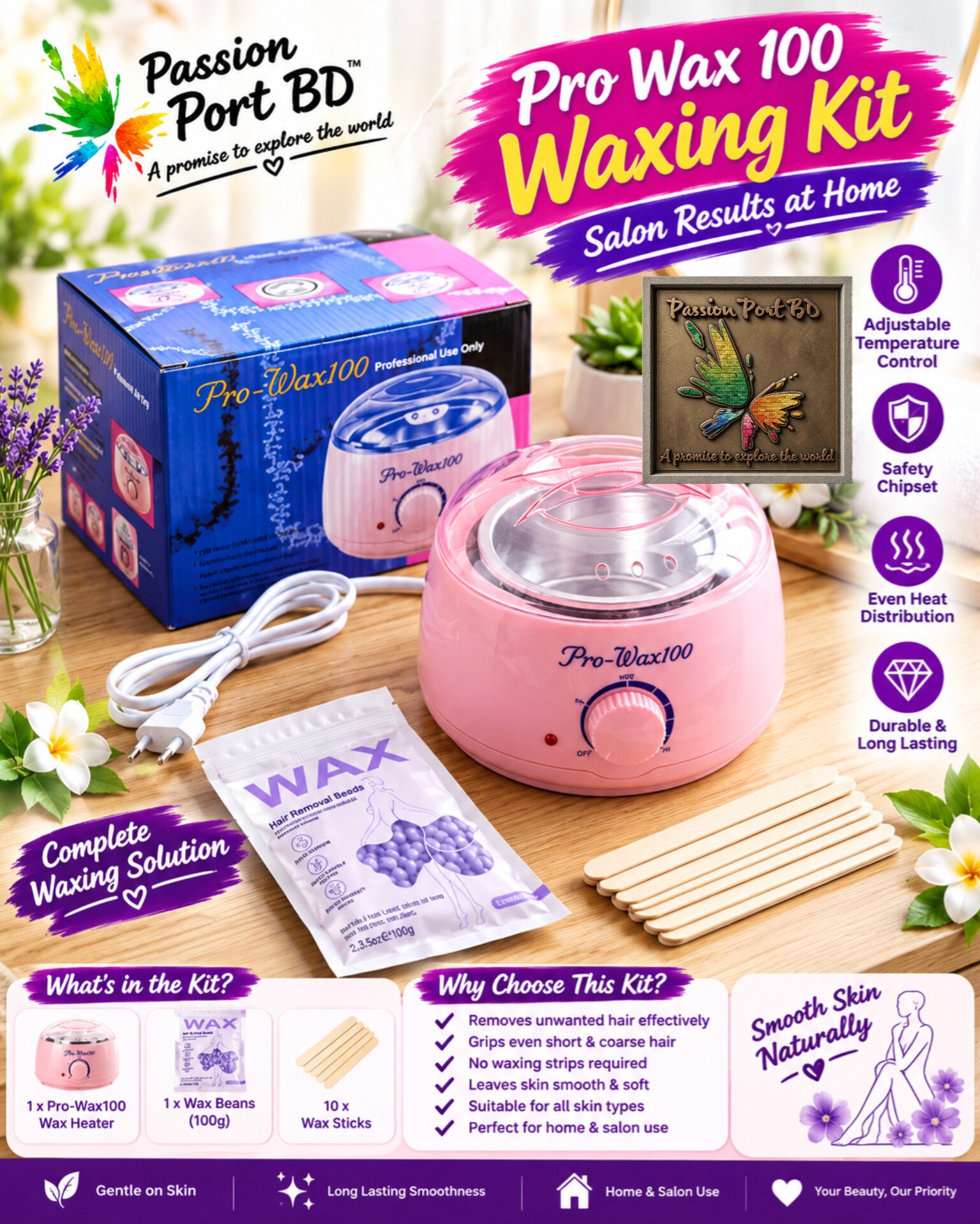 Pro Wax 100+ Kormesic 100gm + 10 Sticks