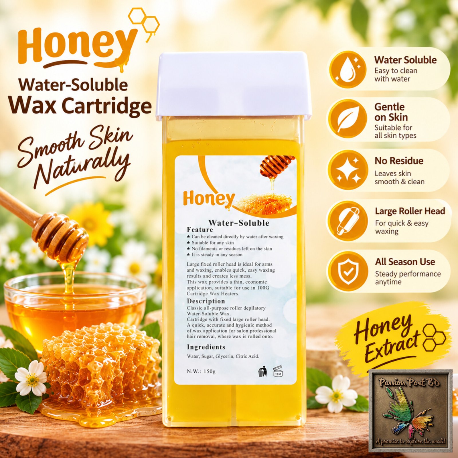 Water Soluble Wax Cartidage -150gm Honey