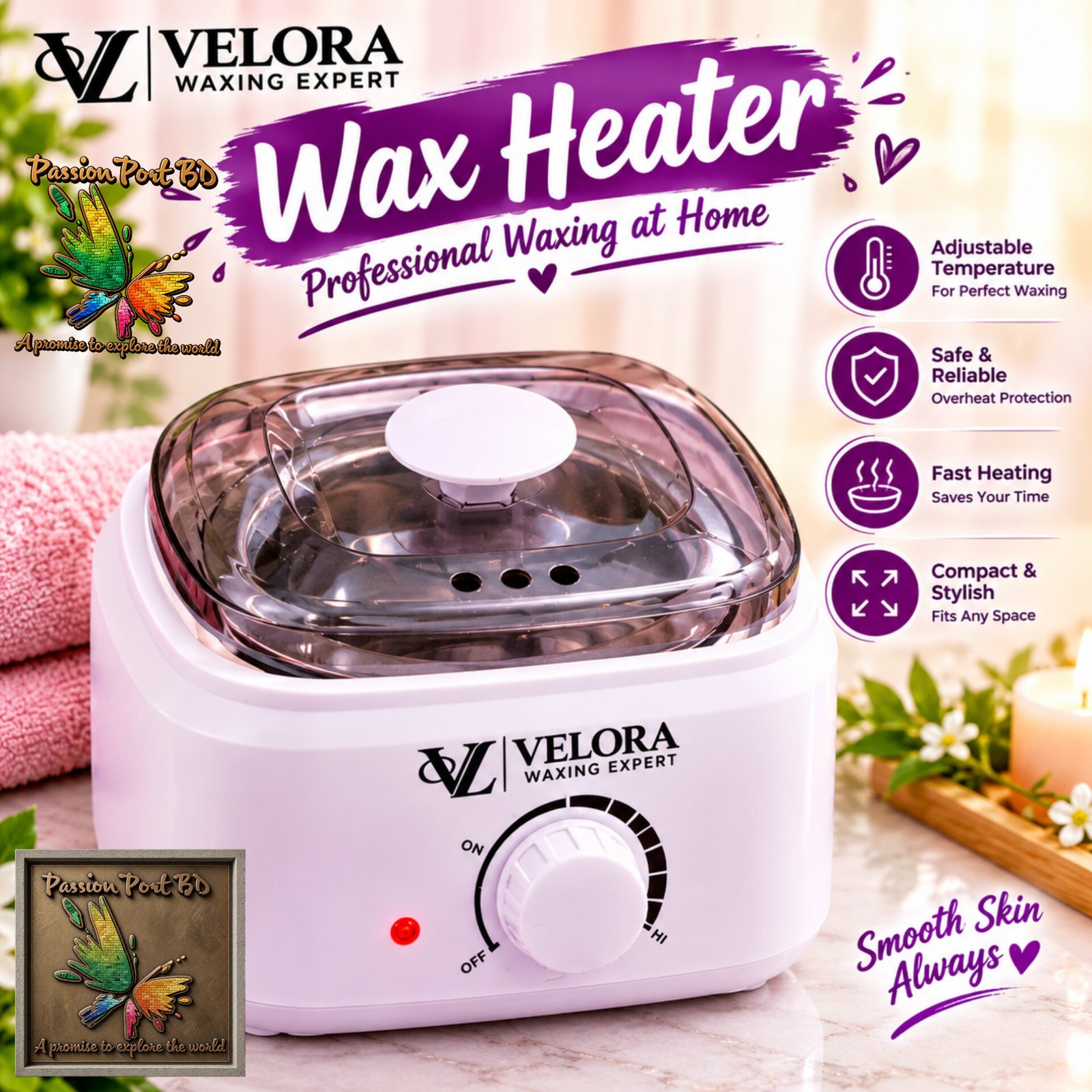 Velora Wax Heater - White